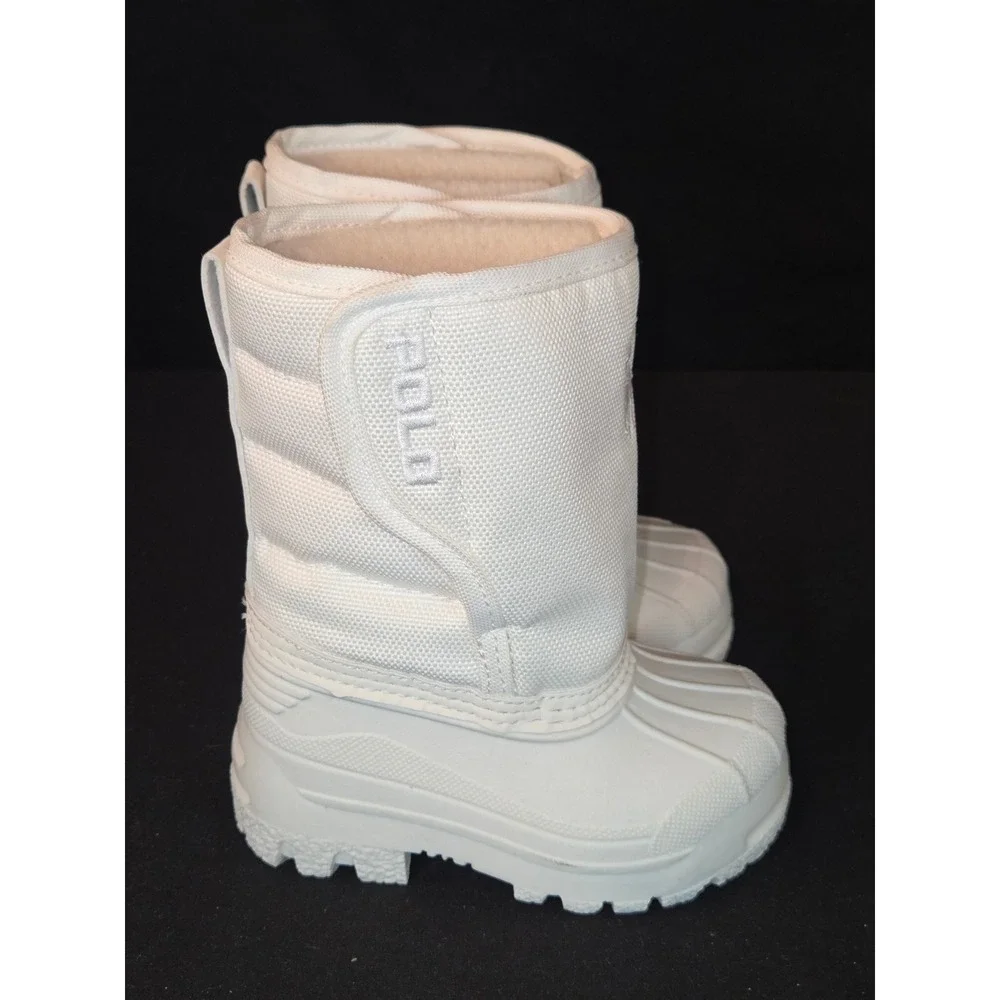 Polo Ralph Lauren Kids White Puffer Snow Boots Size 4‎ Toddler EUR 19
